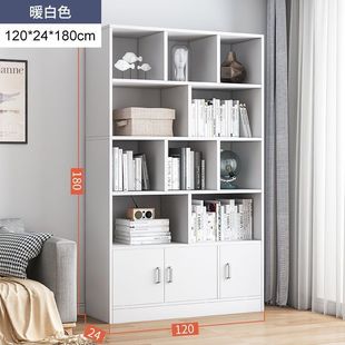 Simple Bookcase Multi-layer Wall Office Living Room Storage Cabinet Household Storage Rack Student Wooden Cabinet Floor Bookshelf