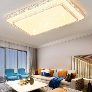 2025 new high-end living room simple modern atmospheric headlights light luxury imitation crystal round bedroom ceiling lamps