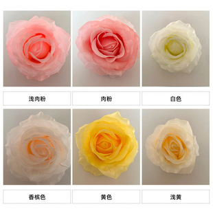 10cm simulation rose flower head background wall arch wedding car flower material cross-border fake flower manual diy decorative flower head