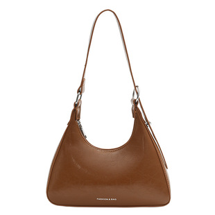 Women's Bag Niche High-end Western-style All-match Underarm Bag 2025 Early Spring Retro Simple Fashion Crack Shoulder Bag