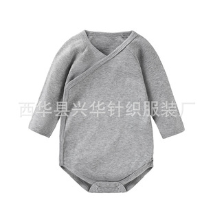 Baby's Long-Sleeved Cotton Triangle Climbing Suit