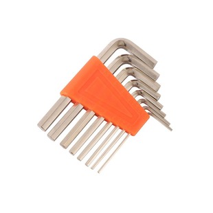 Cross-border Allen wrench suit flat head 8-piece set of long and short plus hard nickel-plated L-shaped wrench suit factory wholesale