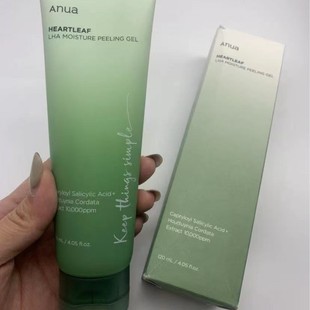 Популярный трансграничный увлажняющий отшелушивающий гель ANUA Houttuynia cordata LHA 120 мл очищает, успокаивает и отшелушивает омертвевшую кожу.