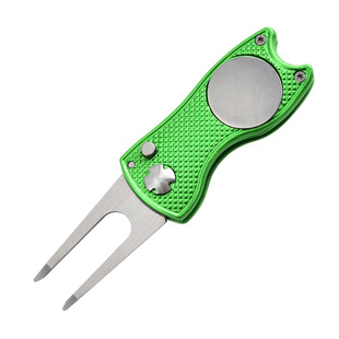 Direct Supply Stainless Steel Golf Fork Ball Products Golf Tools Exerciser Aluminum Handle Folding Green Fork