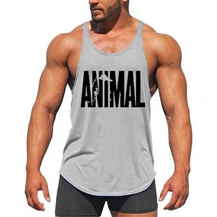 Foreign trade new bodybuilding fitness camisole muscle men's solid color round hem design gym exercise vest
