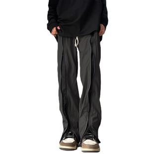 American-style Functional Charge Pants for Men and Women Spring and Autumn High Street Fashion Brand Waterproof Niche Design Sense Zipper Straight Pants