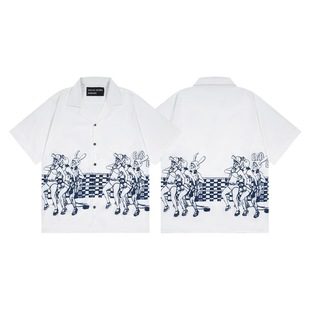 Melancholy Rich Second Generation 24 New Loose Fit Beautiful Trendy Quiet Eye Printed Round Neck Short Sleeve T-Shirt High Street