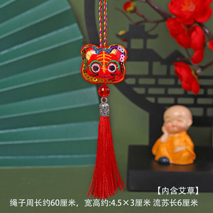 Dragon Boat Festival wormwood sachet antique embroidery zongzi tiger head dragon year pendant children carry neck pouch sachet