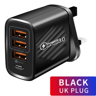 3USB + PD зарядное устройство PD мобильный телефон Быстрая Зарядка адаптер питания многопортовый A + C 3A Европейский стандарт американский стандарт Британский стандарт Прямая зарядка