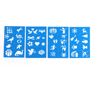 Painted Pigment Sticker Painting Halloween Body Painting Hollow Tattoo Sticker Template Cosplay Party Holiday
