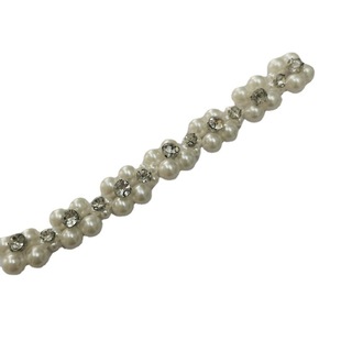 Factory wholesale hand woven pearl jewelry headdress hair clip accessories DIY clothing collar flower fake collar material
