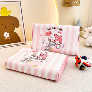 Sanrio Детская натуральная латексная подушка Съемная хлопчатобумажная наволочка для сна