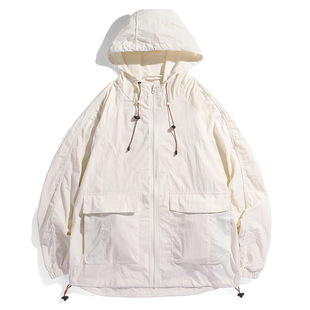 2024 Hooded Sun Protection Suit Skin Clothes Men's Couple Summer Ultra-thin Breathable Outdoor Fishing Skin Trunkcoat Fishing