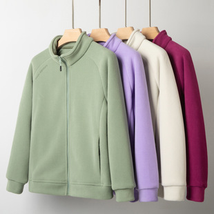 Middle-aged and elderly New early spring double-sided polar fleece top mom spring coat grandma spring warm clothes
