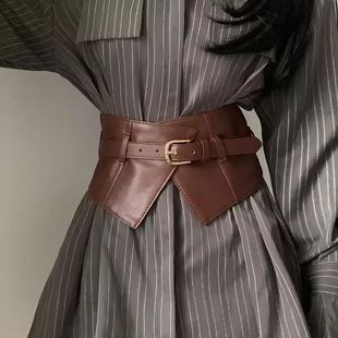 Belt decorative skirt coat practical design black dress elastic fashion Joker sweater belt