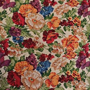 Scattered Flower Oil Painting Style Pattern Woven Jacquard Cloth Pillow Cloth Sandbox Cloth Polyester Cotton Raw Material Jacquard