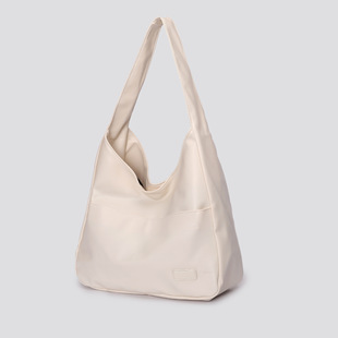 Large Capacity Bag Women's 2024 New Spring and Summer Soft Leather Bucket Bag Commuter Tote Bag Student Class Shoulder Bag
