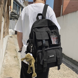 ins schoolbag women's Korean-style Harajuku ulzzang high school student junior high school student simple backpack men's large capacity backpack