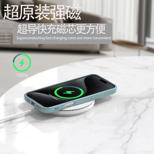 Новый 16Promax имитирует оригинальный яркий чехол для iphone15 Apple для беспроводного magsafe тонкого круга магнитного притяжения tpu