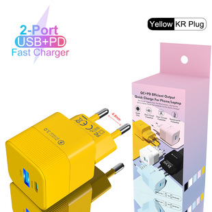 QC3.0 Быстрая зарядка многоцветная зарядная головка USB зарядное устройство портативное зарядное устройство для путешествий PD25W Быстрая зарядка мобильного телефона
