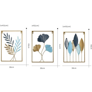 Amazon Color Iron Shrink Leaf Modern Living Room Wall Decoration TV Sofa Background Wall Hallway Pendant
