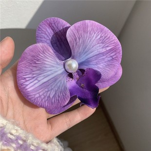 Early Spring Atmosphere ~ Sweet Seaside Vacation Style Simulation Hasathea Flower Hairpin Female Bohemian Egg Flower Hair Accessories