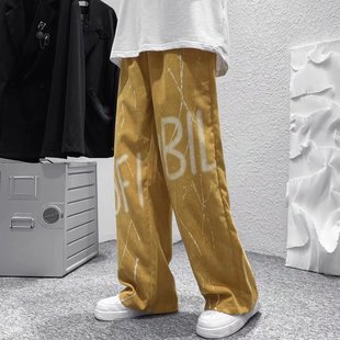 Вельветовые брюки мужские на весну и осень High Street ins модный бренд Vibe Ruan Красивые прямые брюки свободные повседневные спортивные брюки