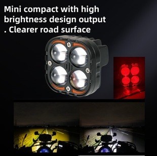 With devil eyes mini four-eye spotlight four-leaf clover work light motorcycle LED headlight 12-80V4LED spotlight