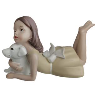 [Special offer] Nordic girls dog resin crafts girls room ins wind home decorations ornaments