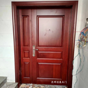 Mother-in-law Door, Solid Wood Entrance Door, Congo Sapele Log Door, Mother-in-law Door, Product Room Entrance Door