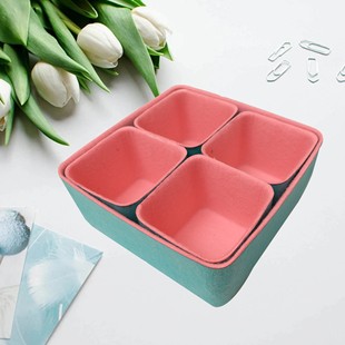 Hot-selling Felt Storage Box Five-piece Set One-piece Felt Storage Box Felt Sundries Storage Box Fruit Shell Box