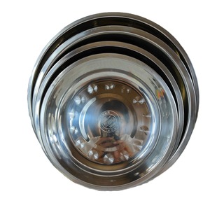 Shang Jiahui 20 22 24 26 Stainless Steel Disc Thickened Non-magnetic Disc Tea Tray Fruit Tray Linyi Yueyang