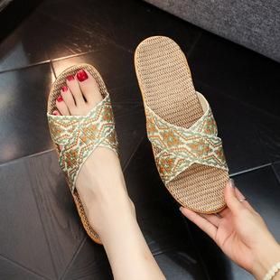 New Special Offer Chinese-style Crossover for Men and Women Couple Wearing Breathable Lightweight Non-slip Home Indoor Sandals and Slippers
