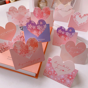 South Korea ins style three-dimensional love greeting card holiday flower shop Mother's Day thank you blessing small card wholesale