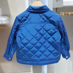 Korean-style winter men's blue lapel pressure cotton single-breasted coat TKJP225101Y