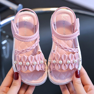 Girls' Sandals New Summer Girls' Baby Sandals Large Children Girls' Students Outer Wear Breathable Children's Princess Shoes
