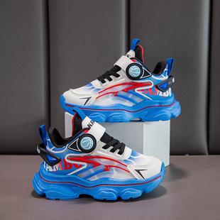 Boys' Sports Shoes Wholesale 2025 Autumn and Winter New Korean Style Kidsren's Running Shoes Leather Fashion Girls Casual Shoes
