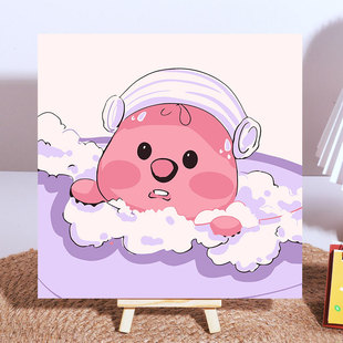 Трансграничная цифровая живопись Crayon Crayon Shinchan Diy раскраска детская масляная живопись милая в соответствии с цифровым производителем живописи