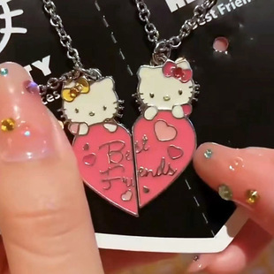 Аниме мультфильм ожерелье ниша женское модное крутое Spice Girls ins мультфильм кошка Пара Ожерелье пара подарок подруги