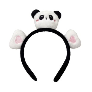 New 2025 Hair Band Cute Super Cute Tuan Tuan Yuan Yuan Red Panda Hair Accessories Pressing Hair Wash Face Funny Girl's Headwear