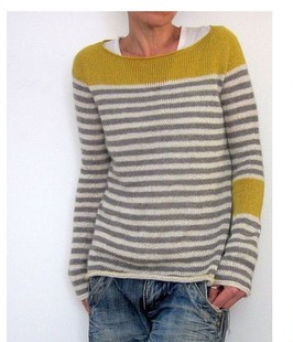 Amazon European and American New Sweater Women's wish Best Selling Round Neck Color Block Loose Fashion Pullover Knitted Sweater
