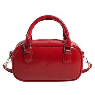 High-grade Solid Color Bag Women's 2025 New Arrival Fashionable All-match Handbag Casual Simple Retro Shoulder Crossbody Bag