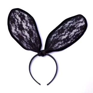 Halloween Party Masquerade Ball Headwear Lace Veil Cyber Celebrity Caught Cat Rabbit Ears Hairband Hairpin Wholesale