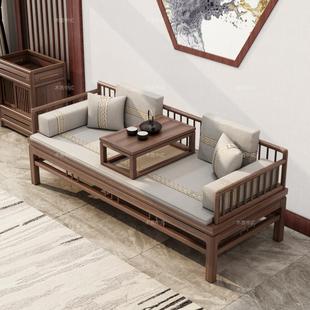 New Chinese style mortise old elm arhat bed home living room small apartment sofa bed foldable wooden bed