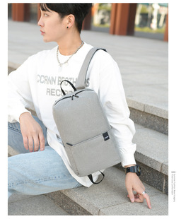 New Solid Color Fashion Backpack Men and Women Junior High School Students Schoolbag Outdoor Commuting Simple Fresh Backpack Wholesale