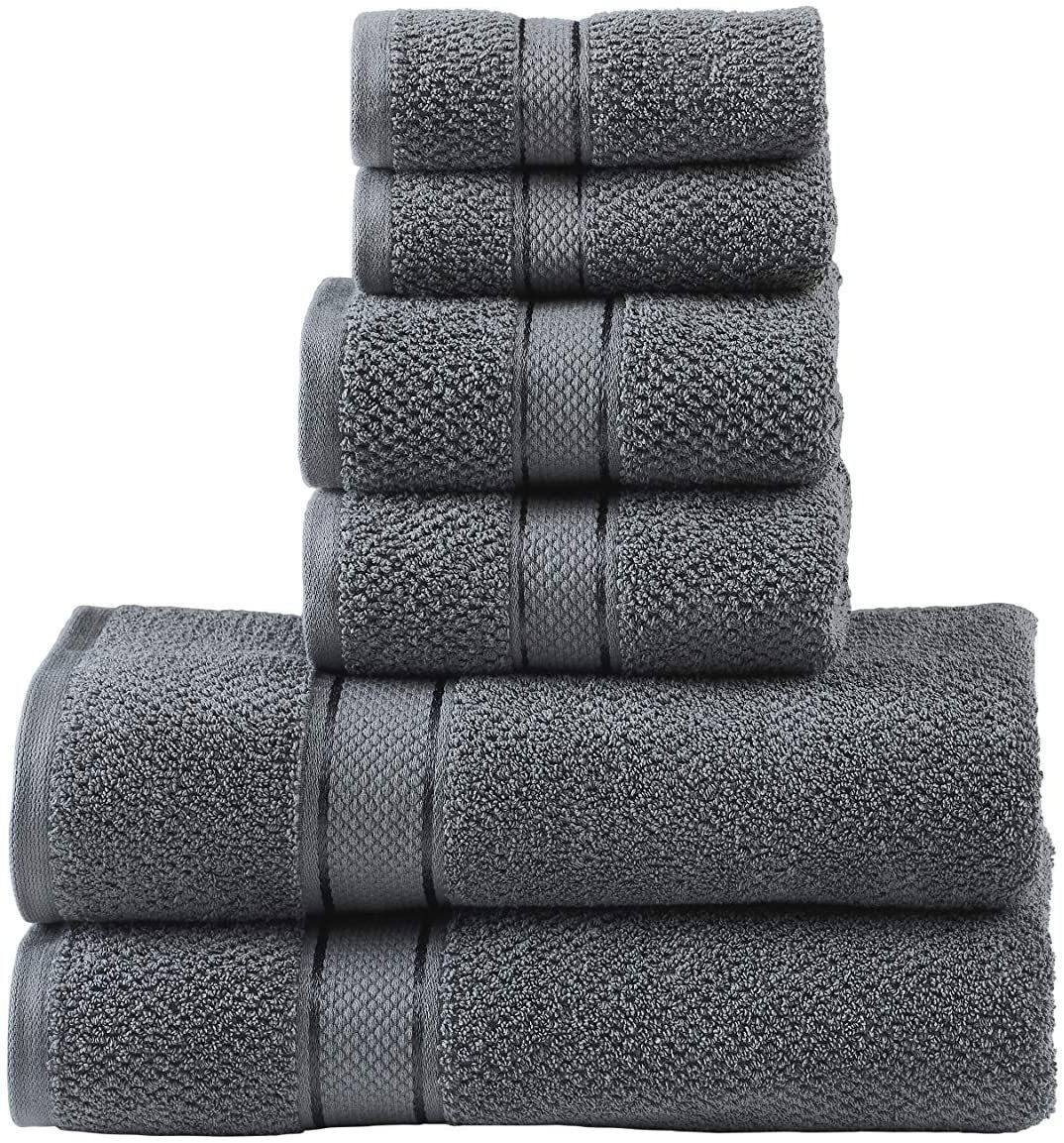Set Of 6 Extra Large Cotton Bath Towels For Bathroom Absorbent Shower Towel Bulk