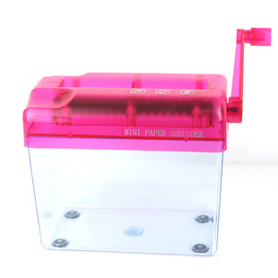 Mini small desktop hand shake A6 paper shredder office home manual shredder financial bill shredder direct sales