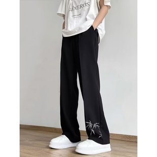 New Chinese Style National Style Casual Pants Trendy Brand Men's Wide Leg Pants Hangting Sense Advanced Sense