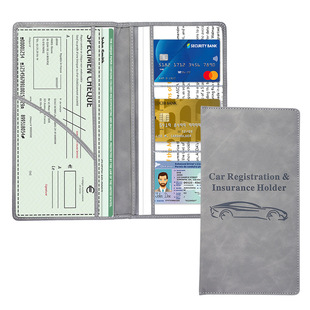New Style Simple Large Capacity Unisex Multi-function PU Leather Car ID Holder Passport Card Bag Air Ticket Storage