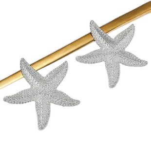 Cross-border Xiyin Europe and the United States light luxury fashion classic temperament gentle simple versatile exquisite starfish fashion air earrings